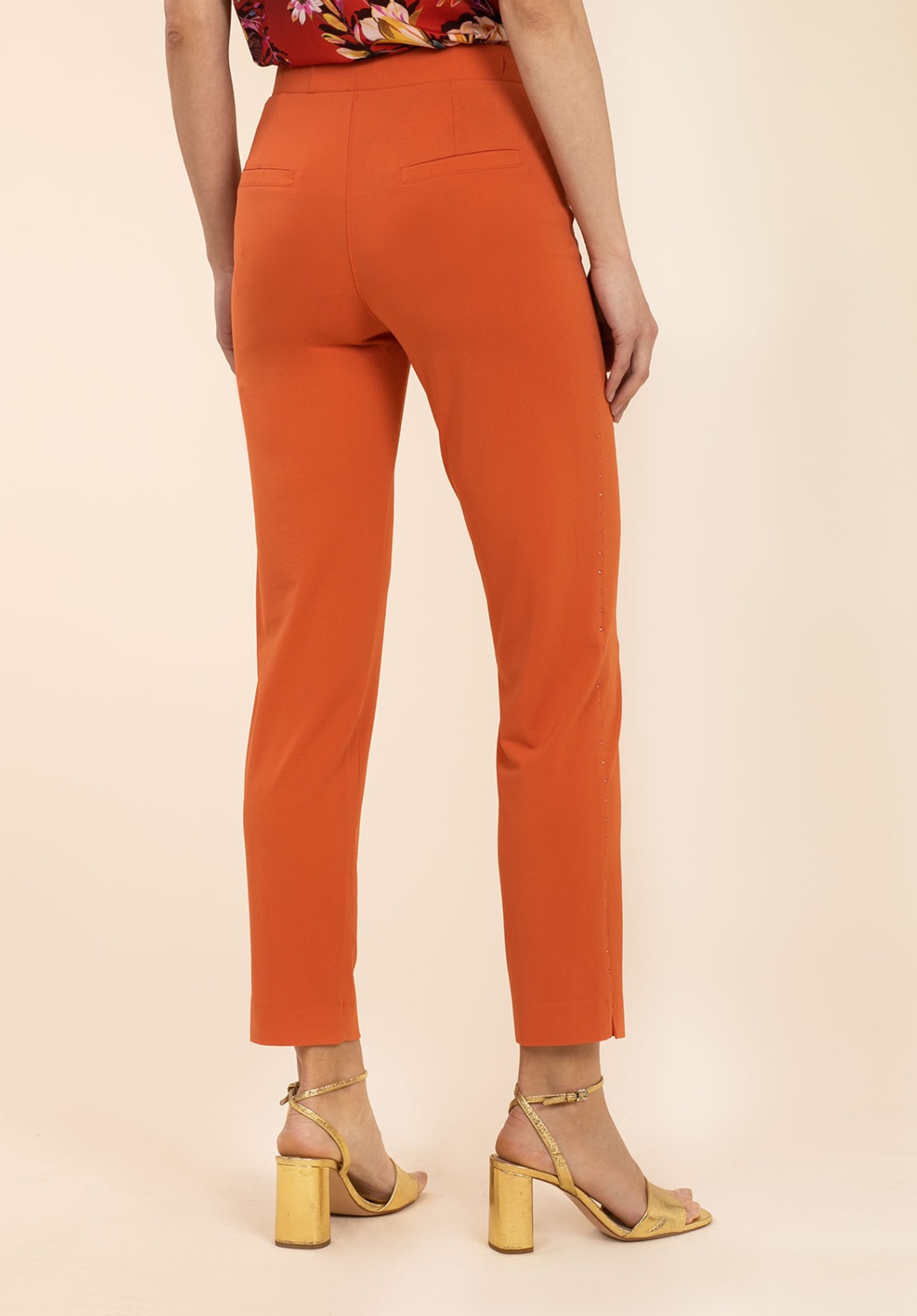 Orange Trousers With Rhinestones 3