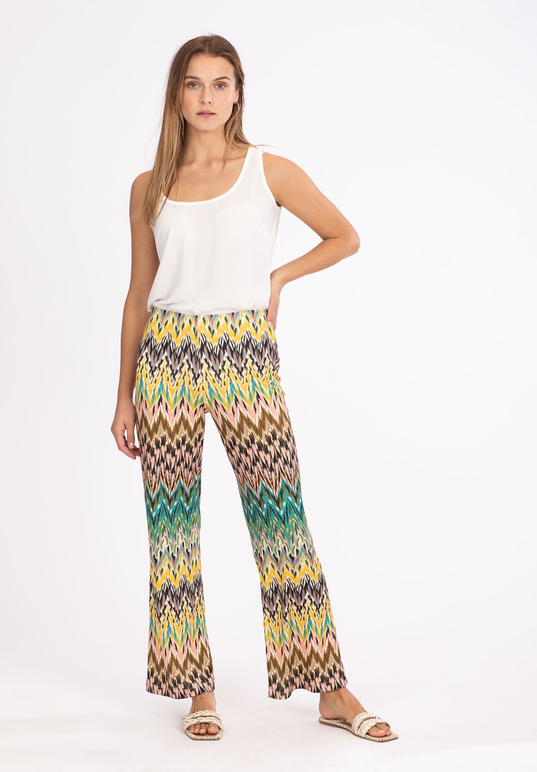 Flared Multicolor Trousers 4