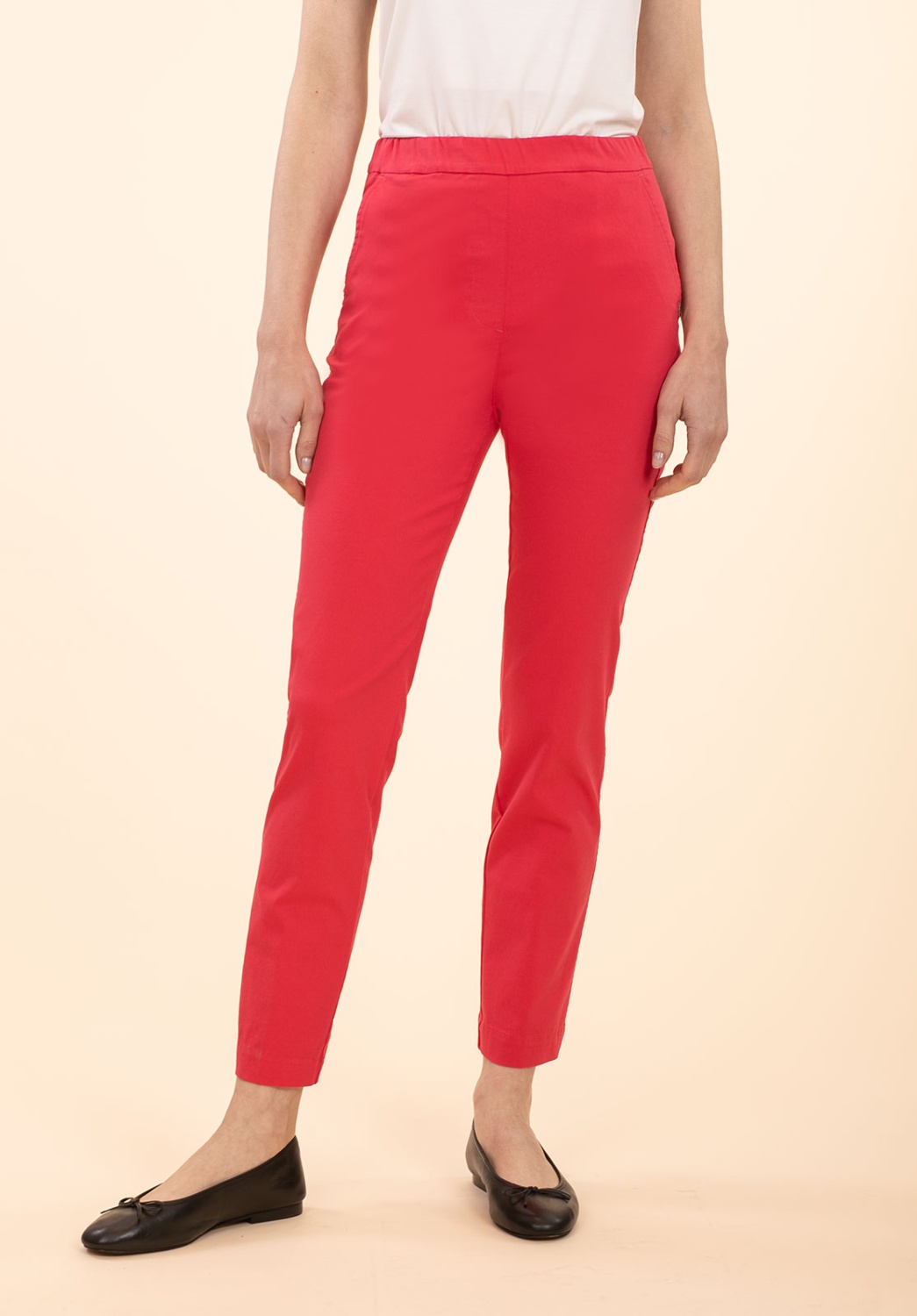 Crimson Cotton Trousers 1