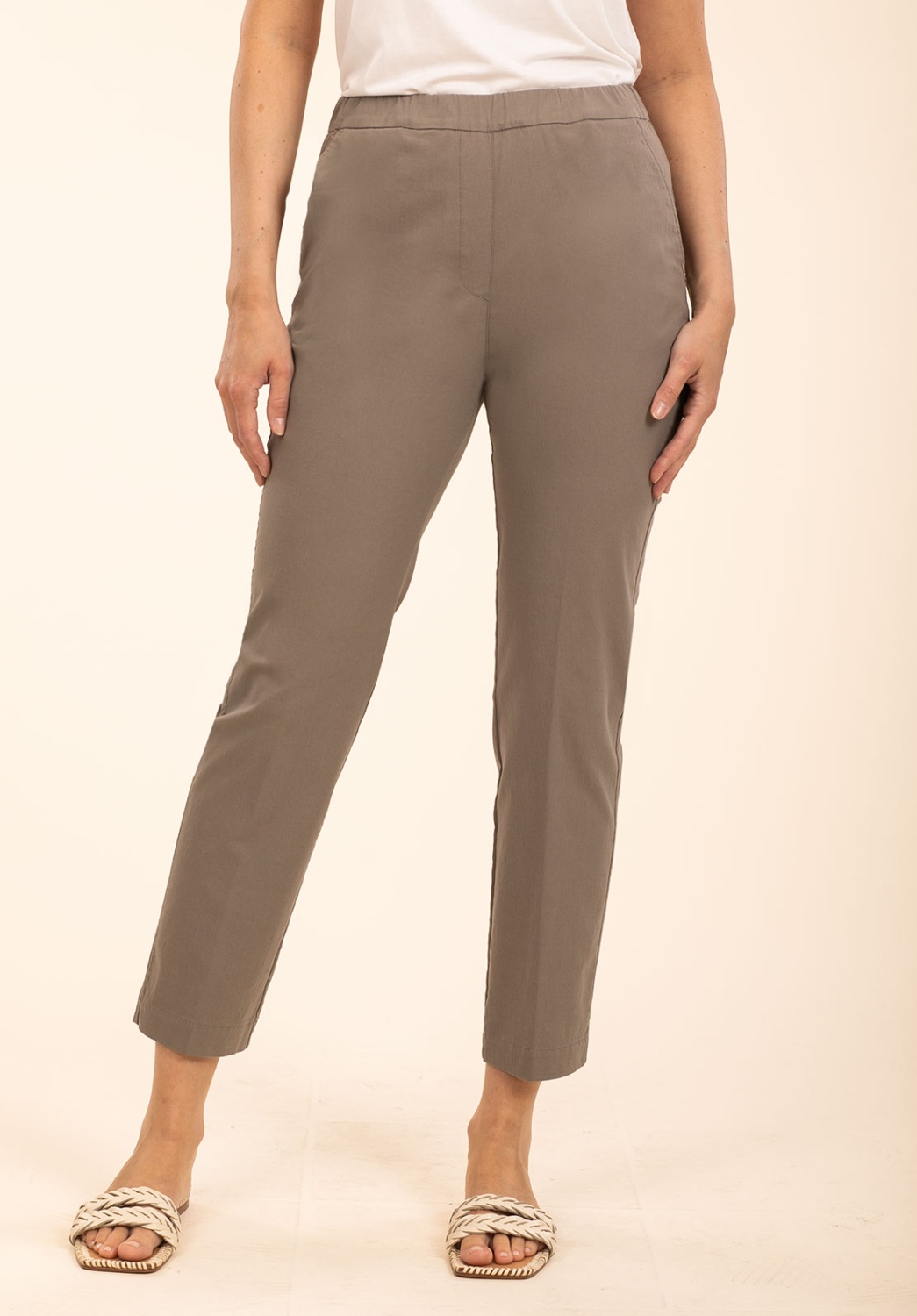 Tate Olive Cotton Trousers