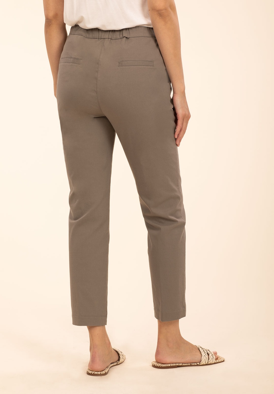 Tate Olive Cotton Trousers