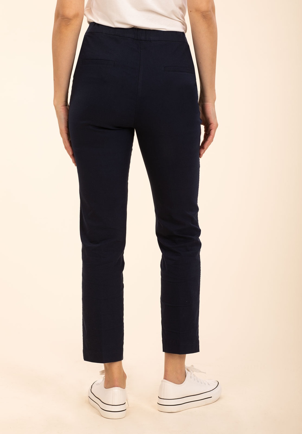 Navy Cotton Trousers 2