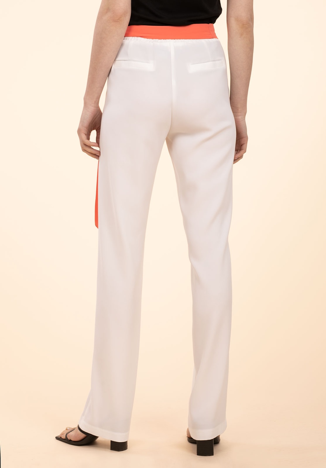 Straight White Trousers 2
