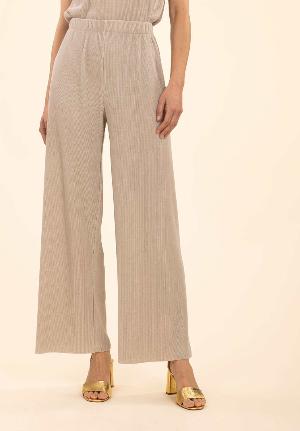 Stone Pleated Trousers 3