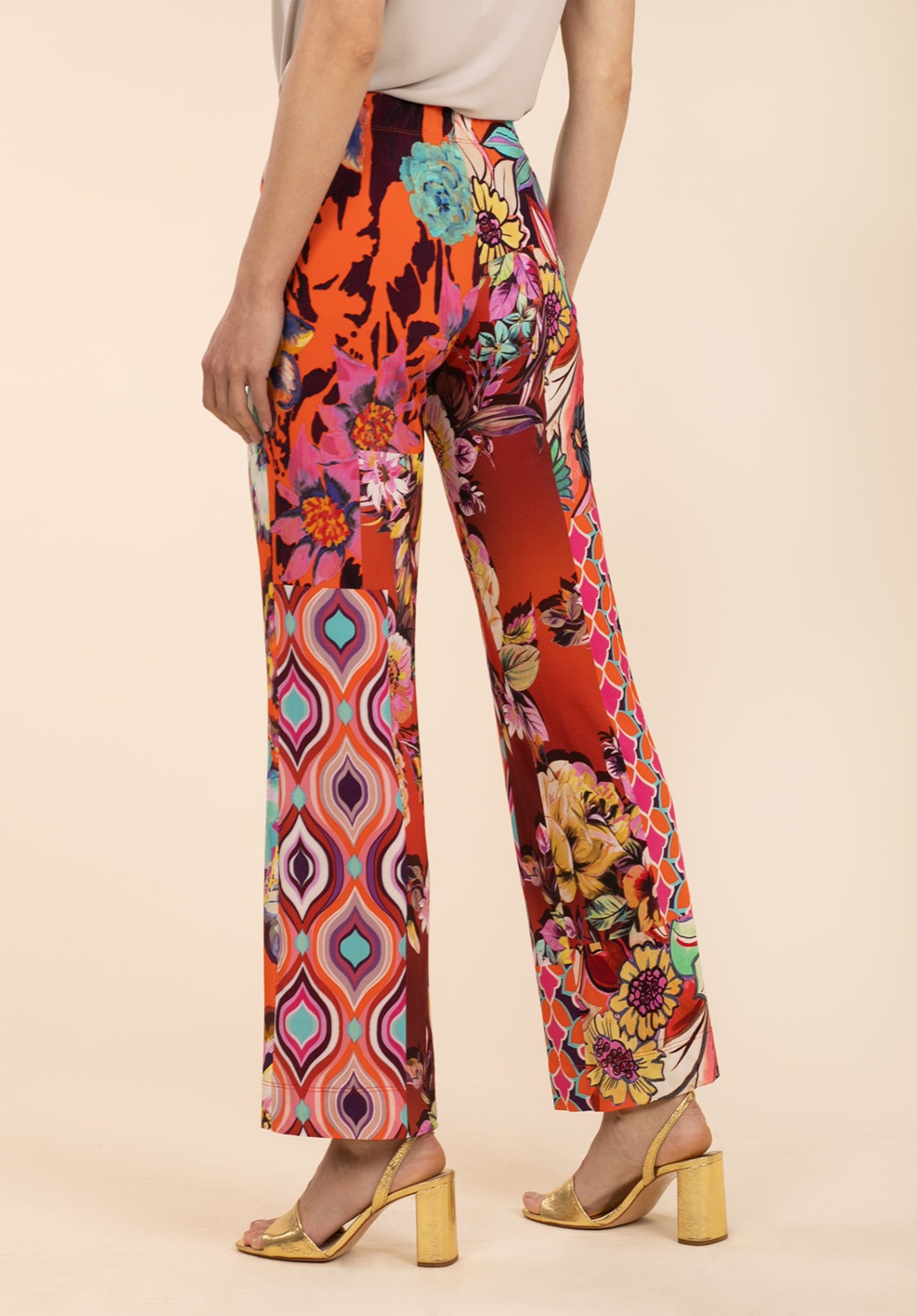 Pantalon patchwork multicolore 3