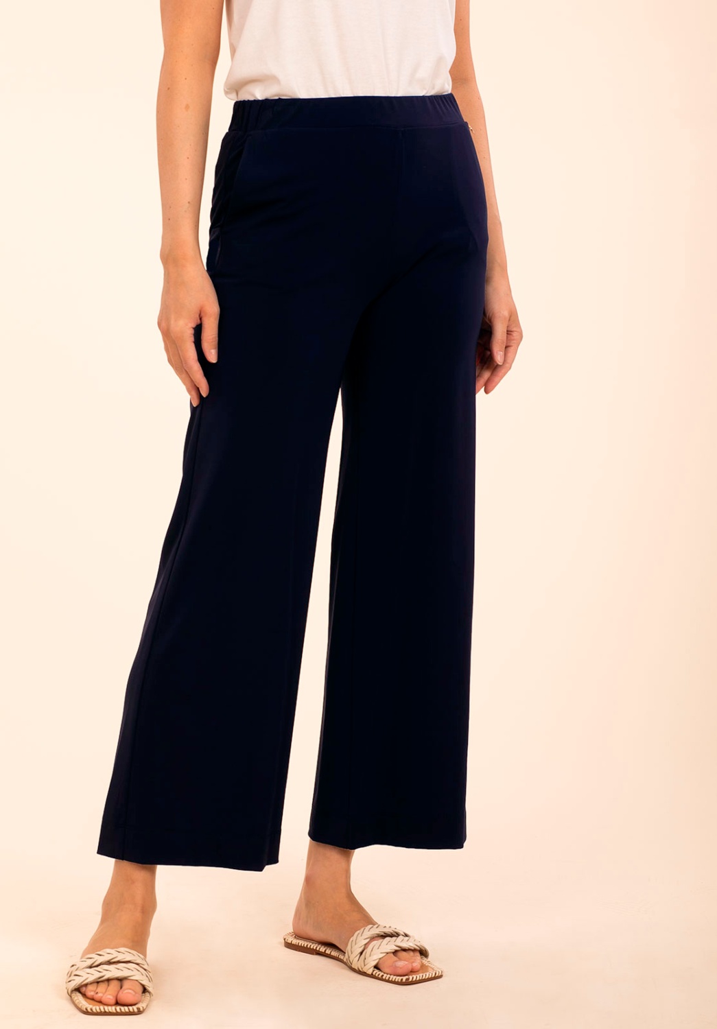 Wide Navy Trousers 1