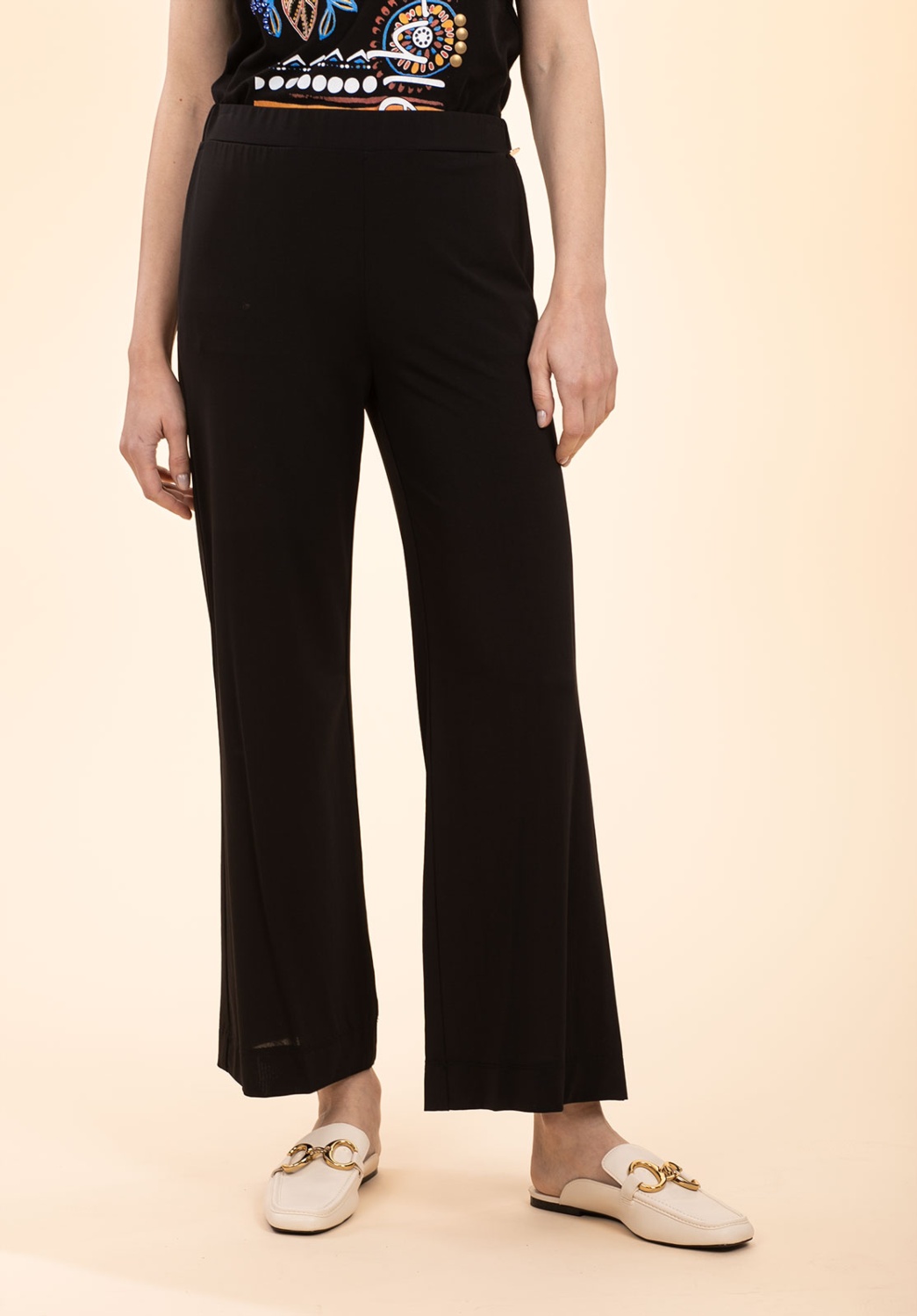 Wide Black Trousers 1