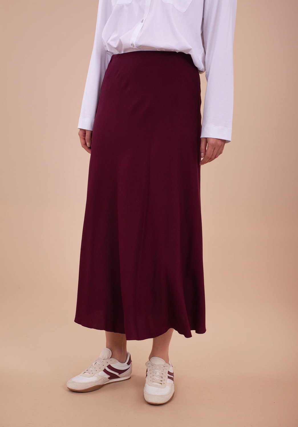 Falda Midi Granate 1