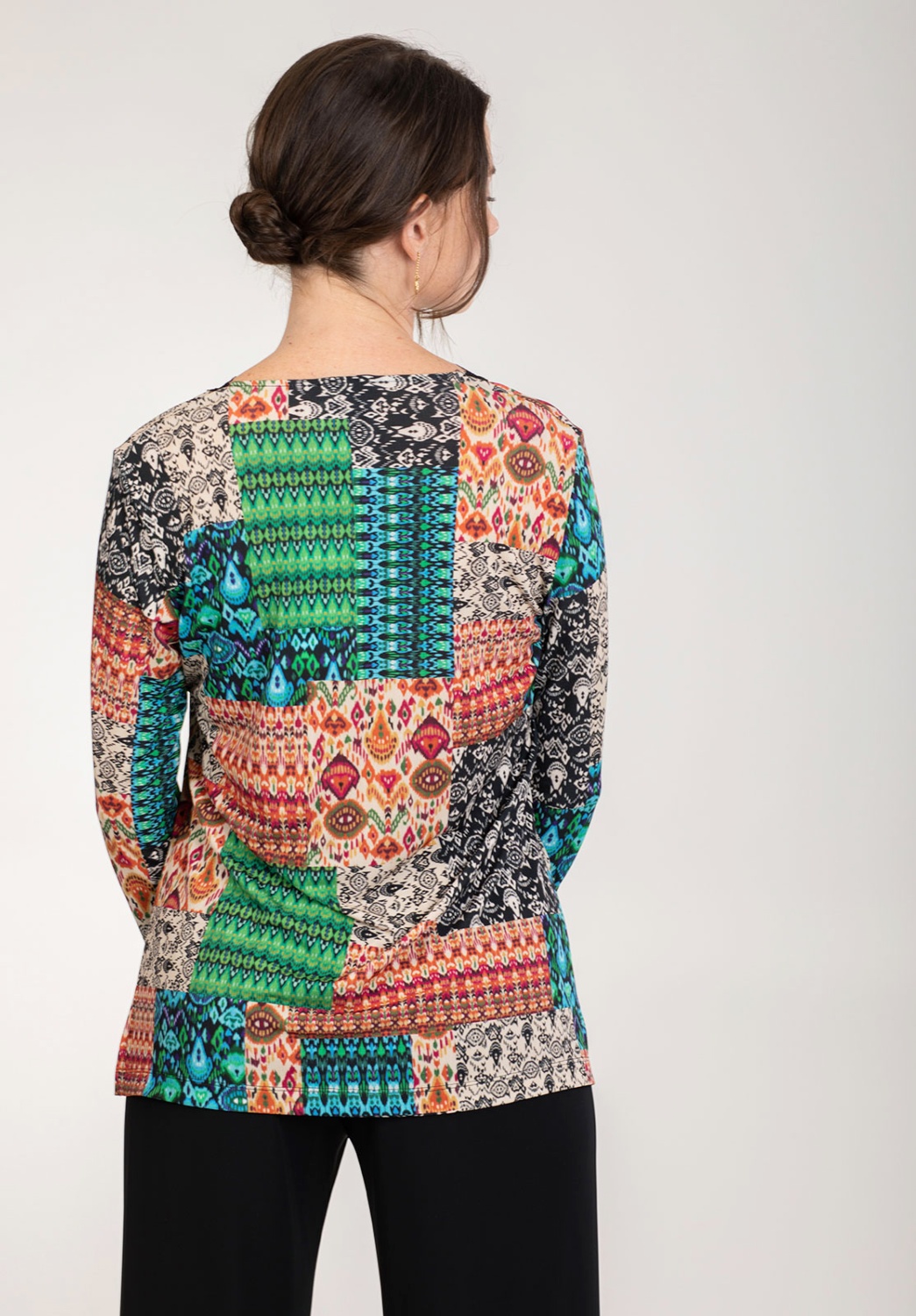 T-shirt blond patchwork