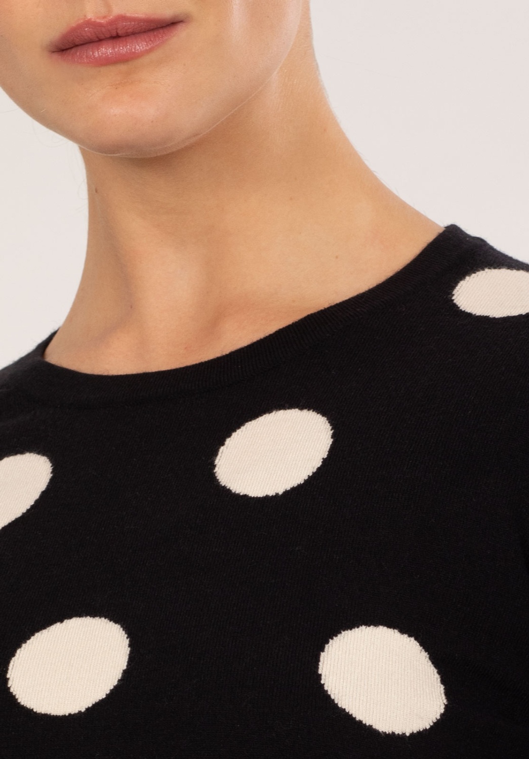Polka Dot Black Sweater 1