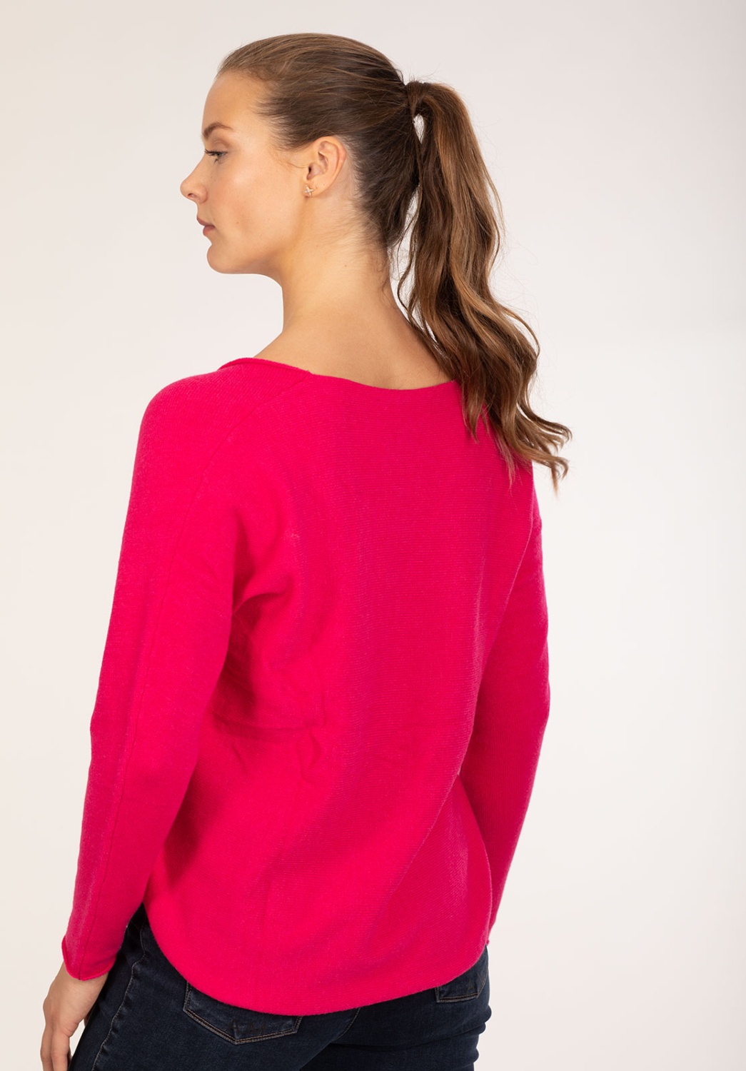 jersey de punto rosa