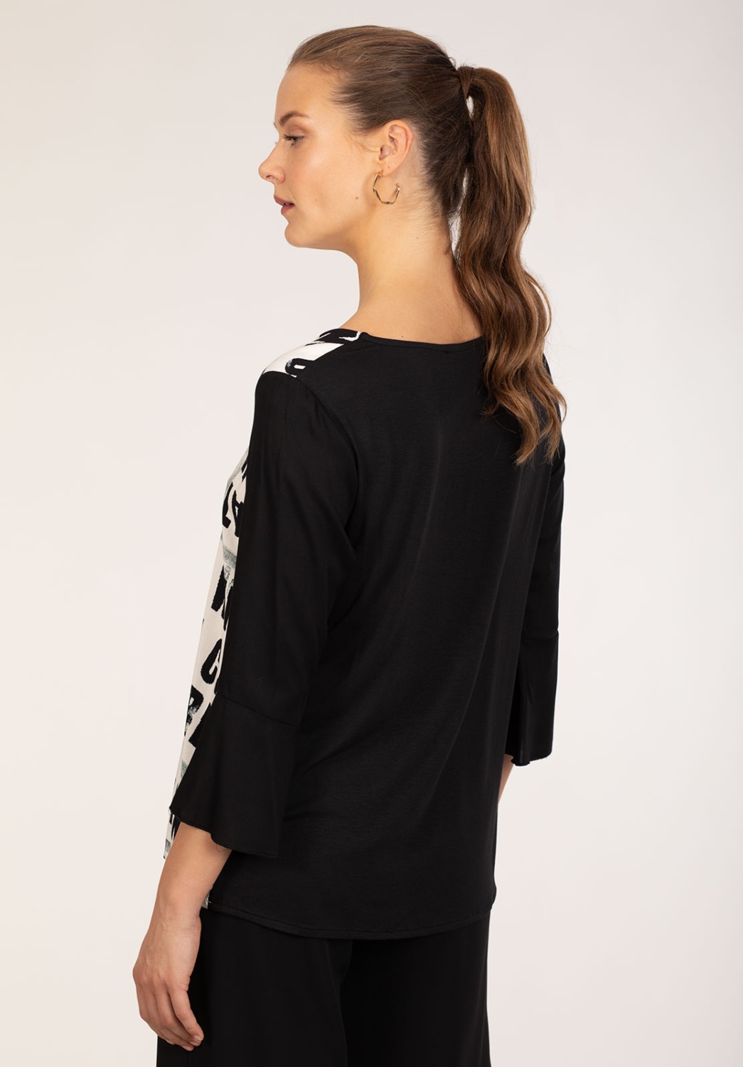 Black And White Letters Blouse