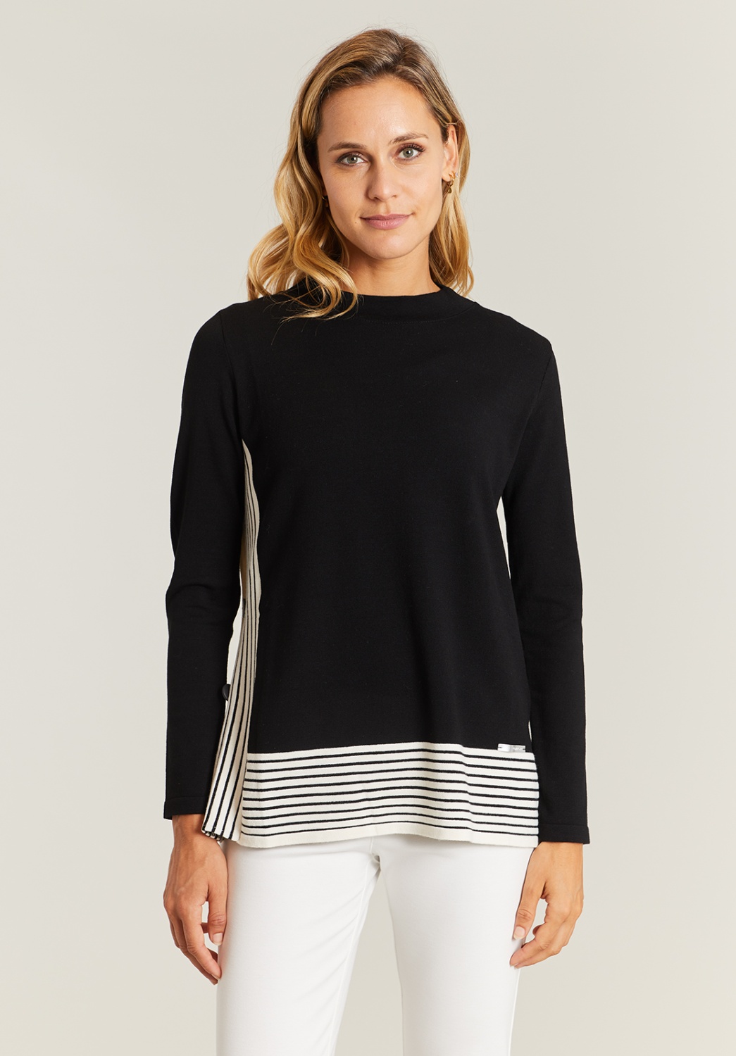 Black Sweater With Stripes 1