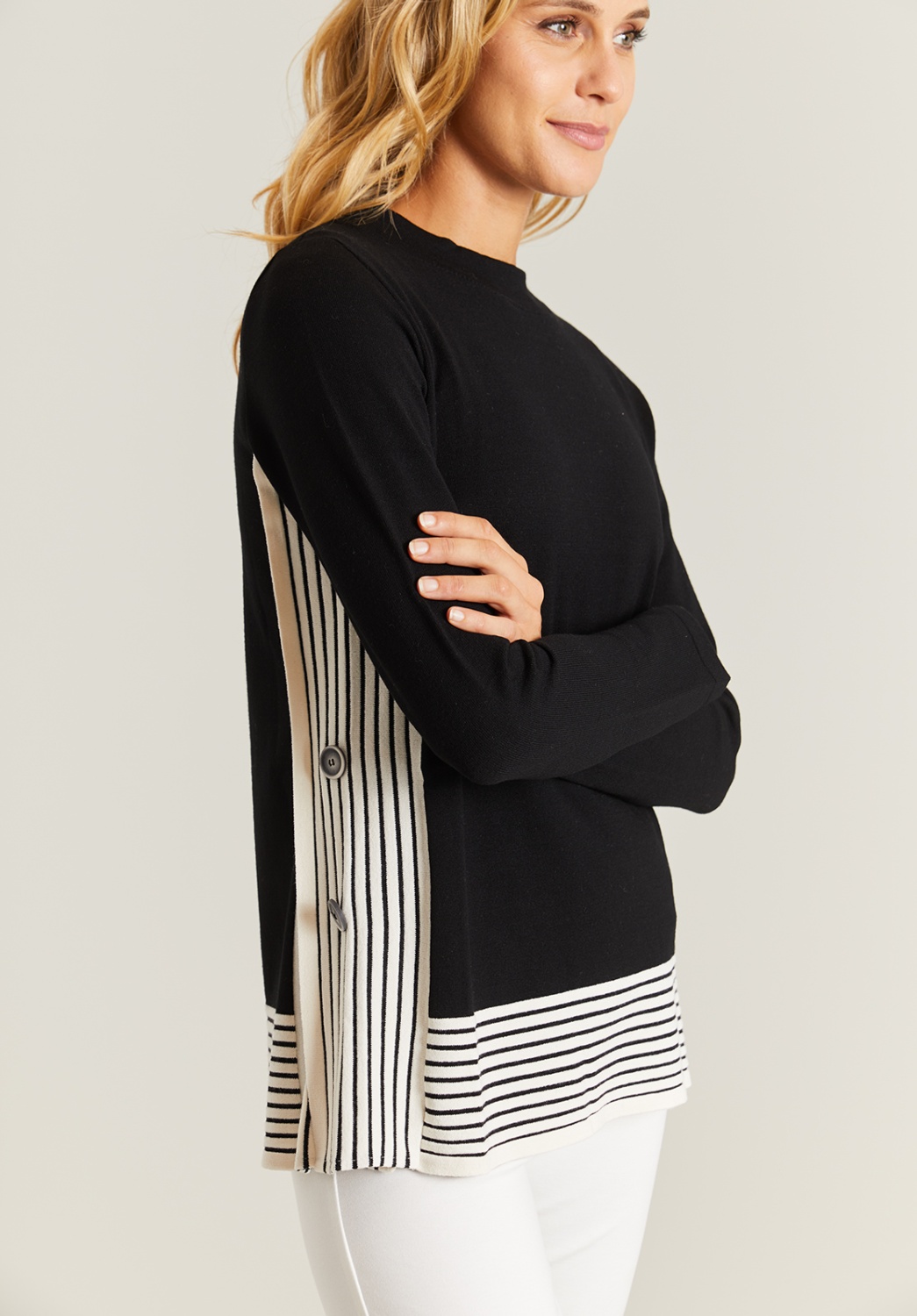 Black Sweater With Stripes