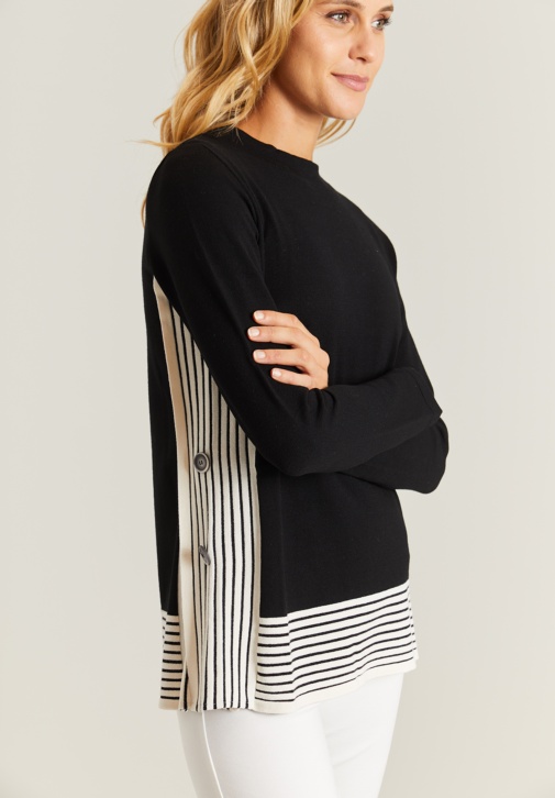 Black Sweater With Stripes