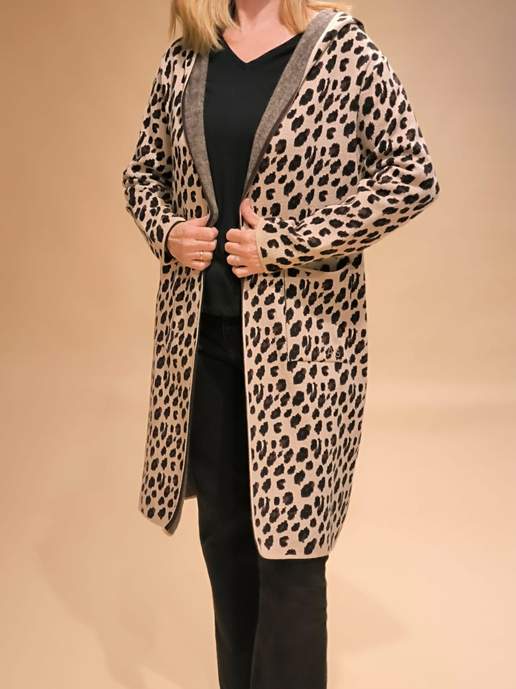 Chaqueta Punto Animal Print 