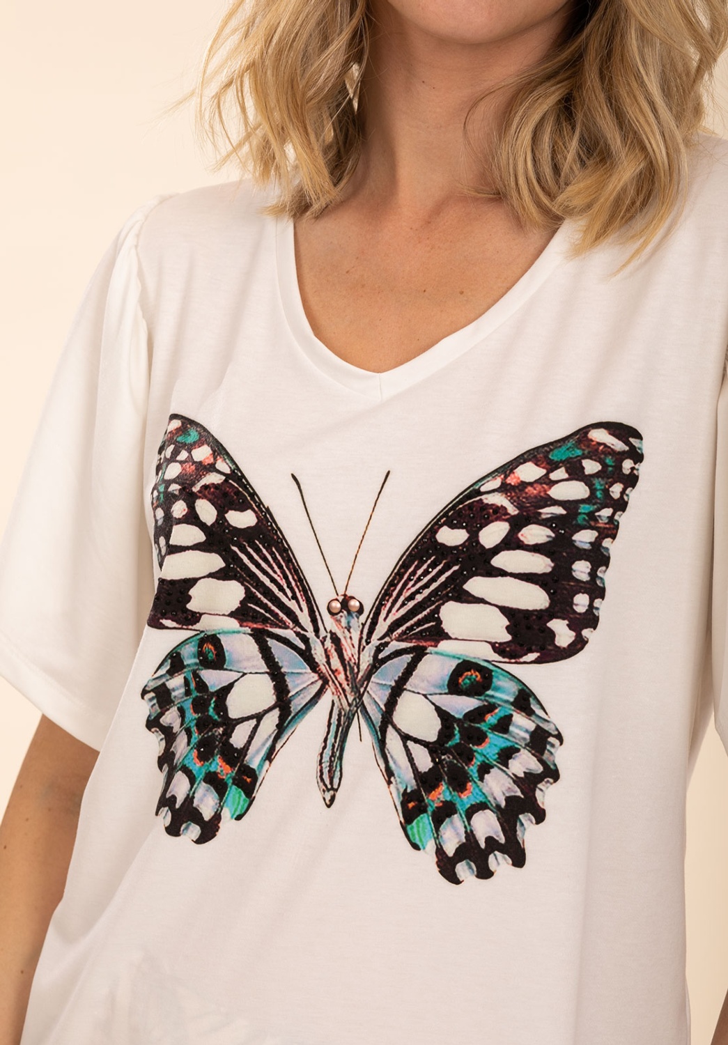 Camiseta Blanca Mariposa 1