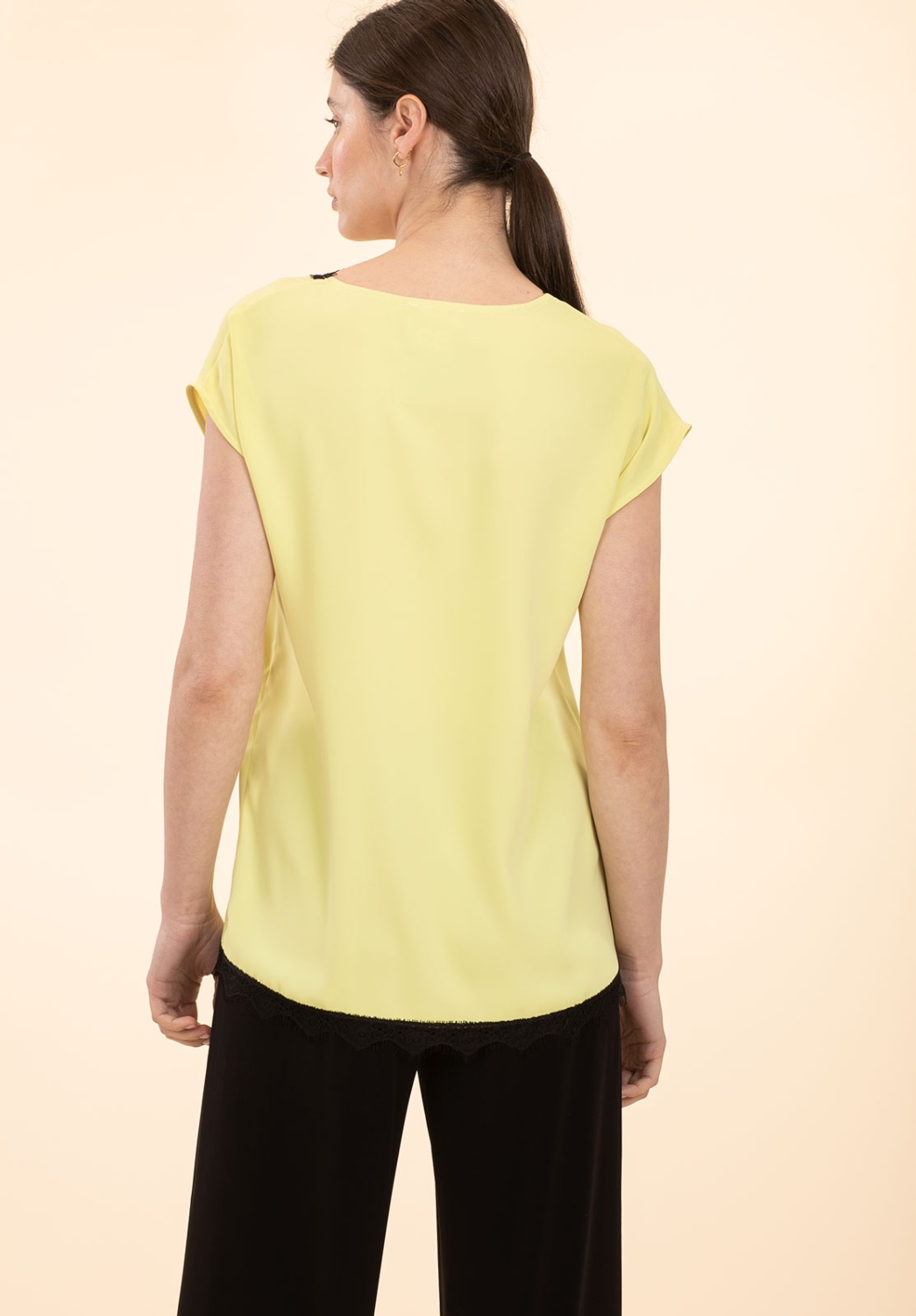Lime Blouse With Lace 3