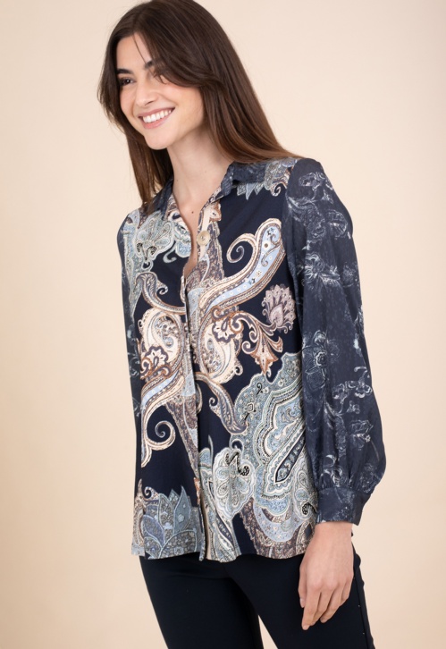 Chemise Paisley combinée