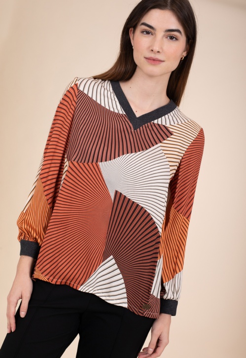 Blusa Estampado Naranja