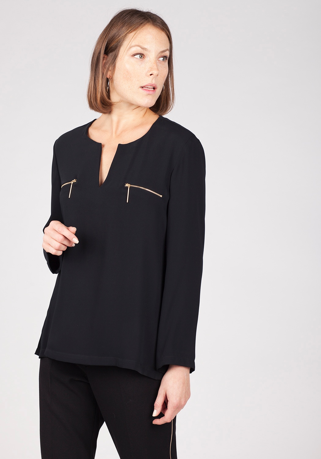 blusa negra mujer