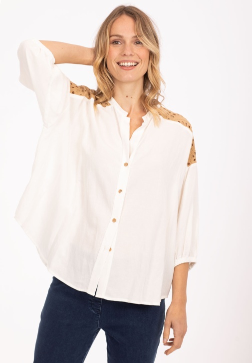 White Blouse With Die-Cut