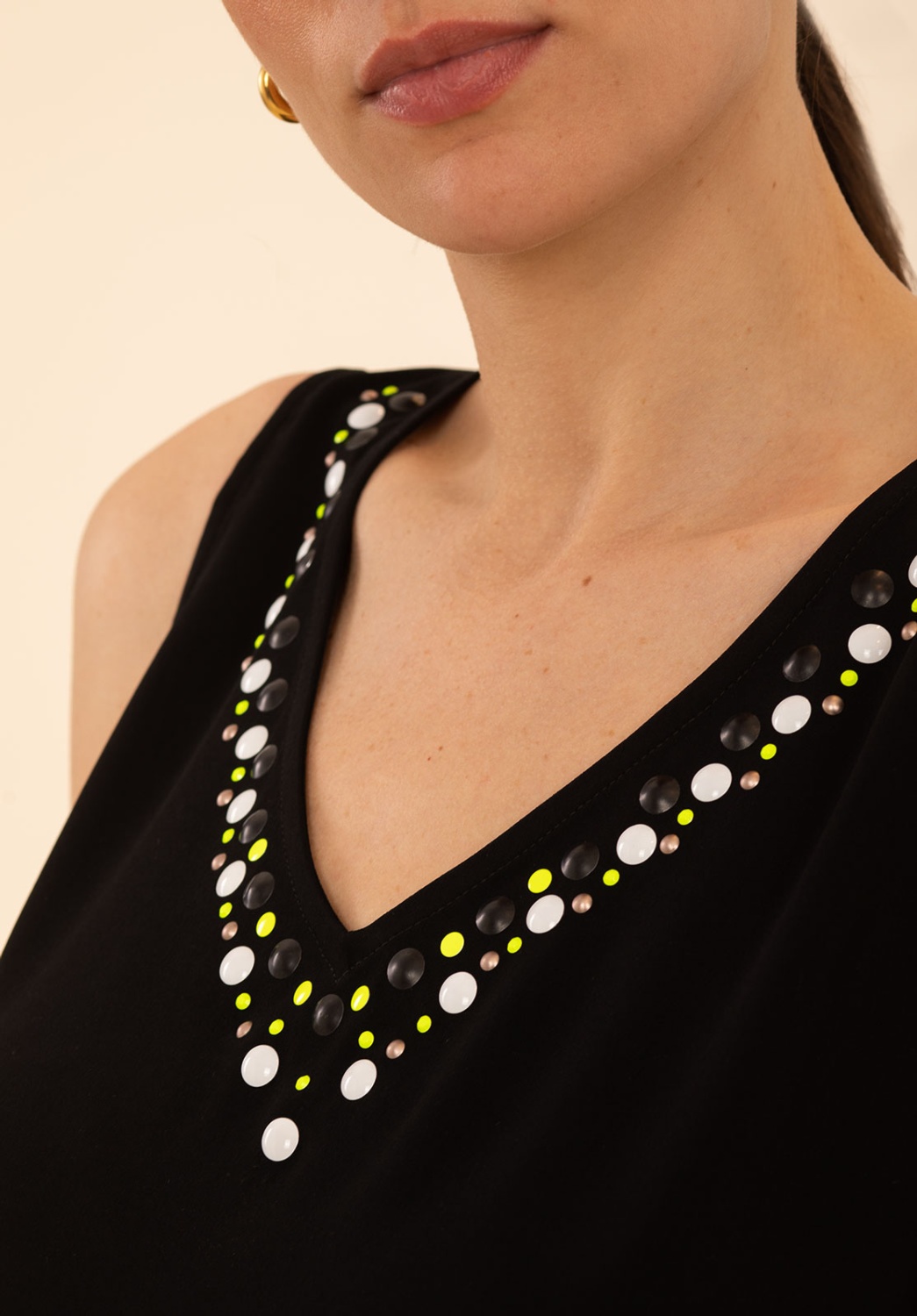 Lime Studded Top 2