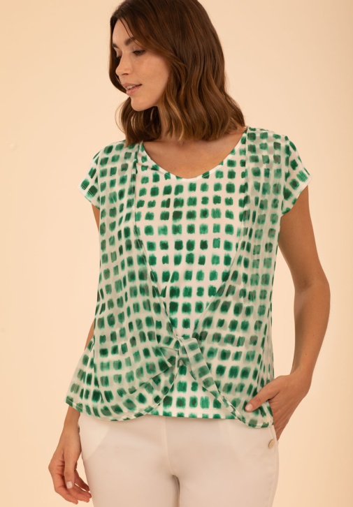 Combined Fabric Blouse