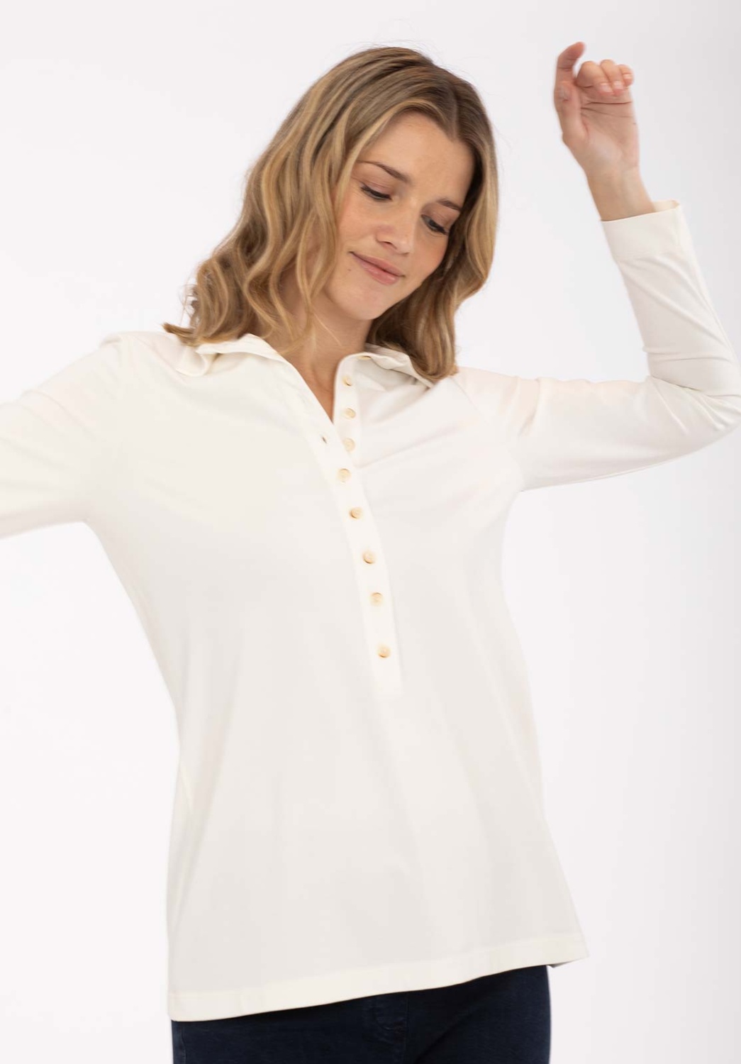 Camiseta Blanca Abotonada