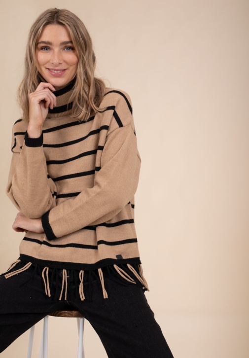 Jersey Rayas con Flecos
