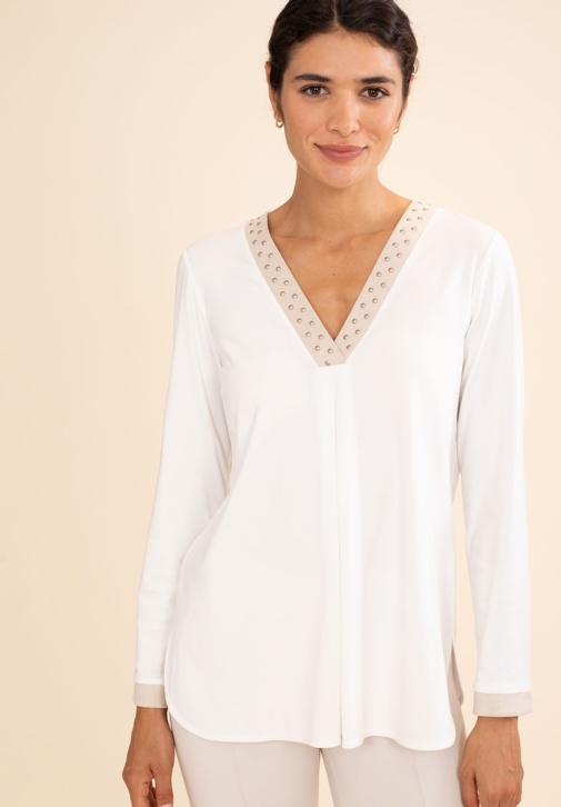 Camiseta Contraste Escote
