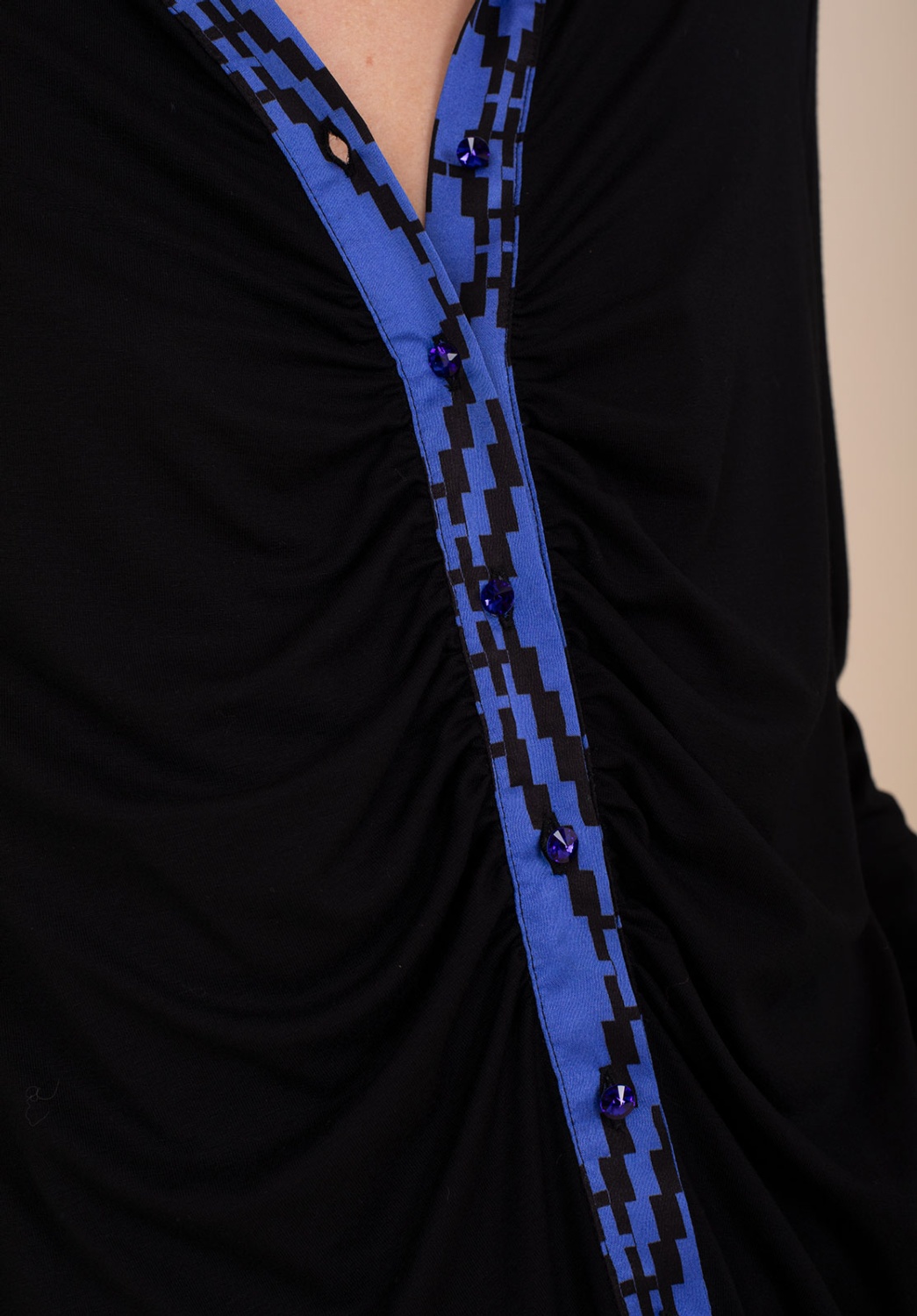 Camisa Fruncida con Contraste 3