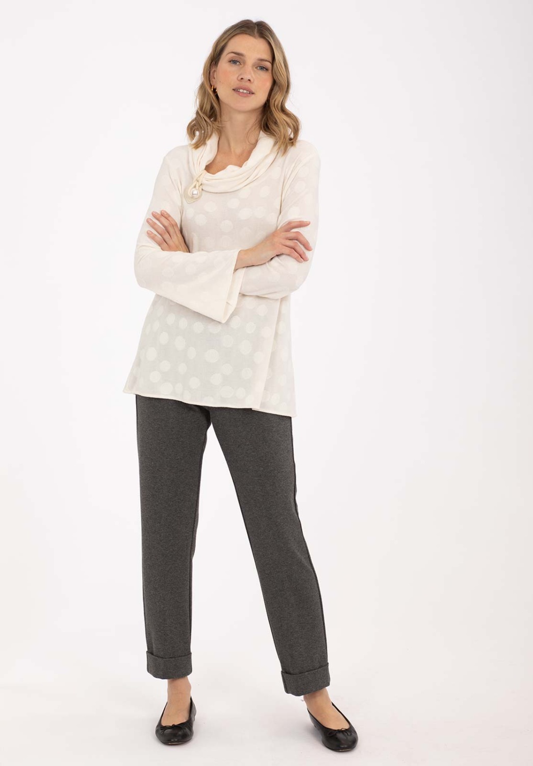 Jersey Topos Blanco Roto 3