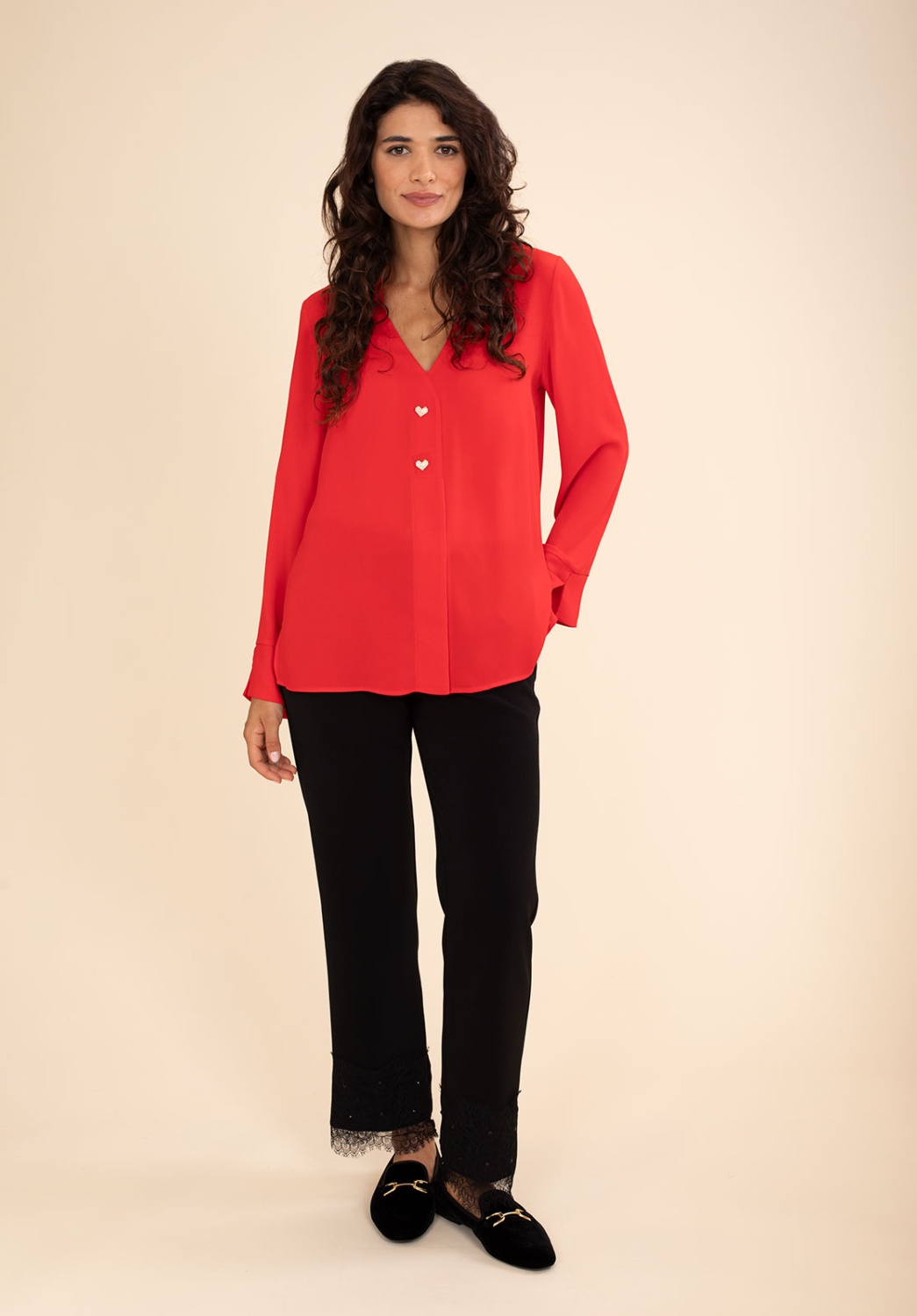 Blusa Roja Corazones 3