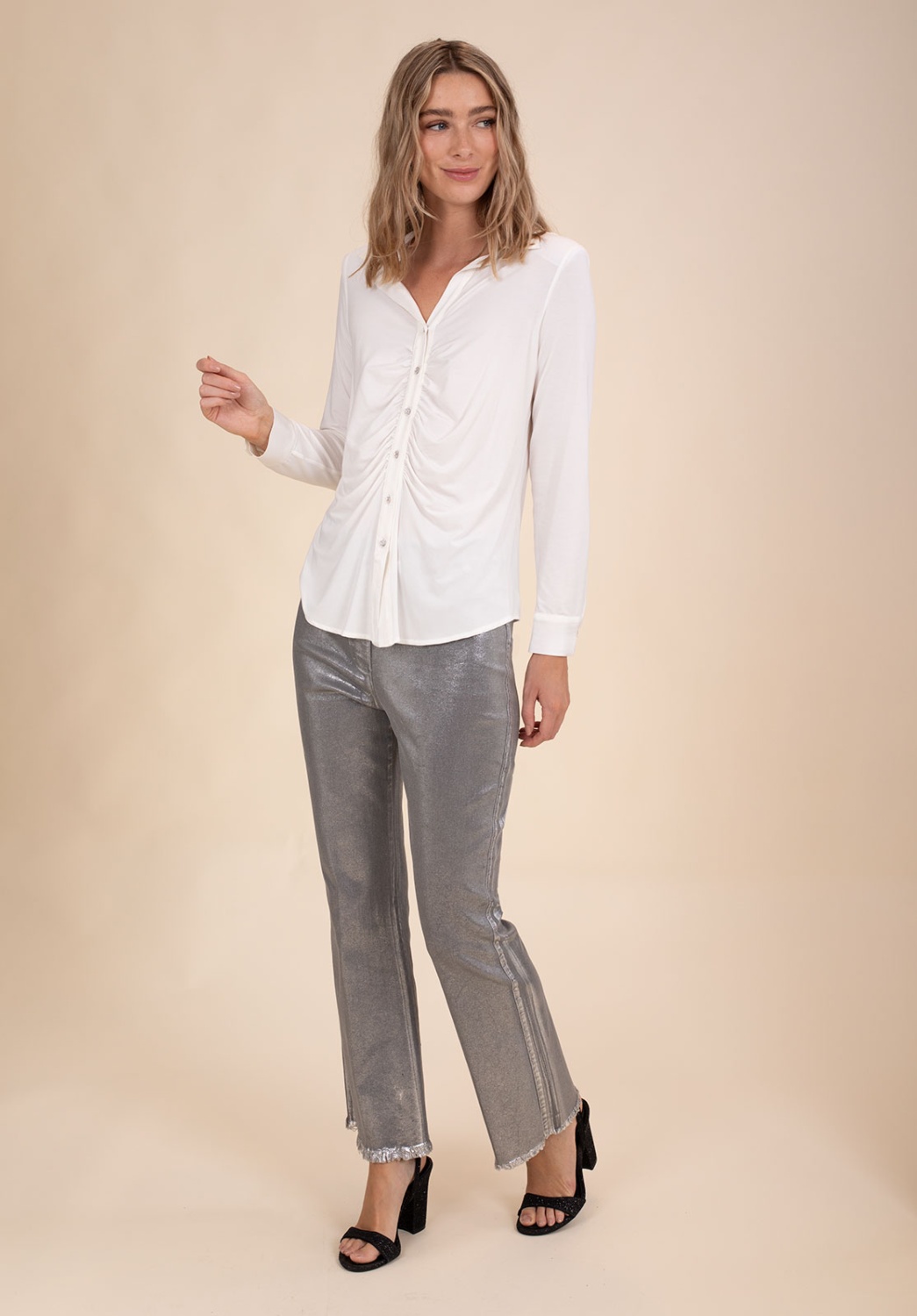 Camisa Fruncida Blanca 4