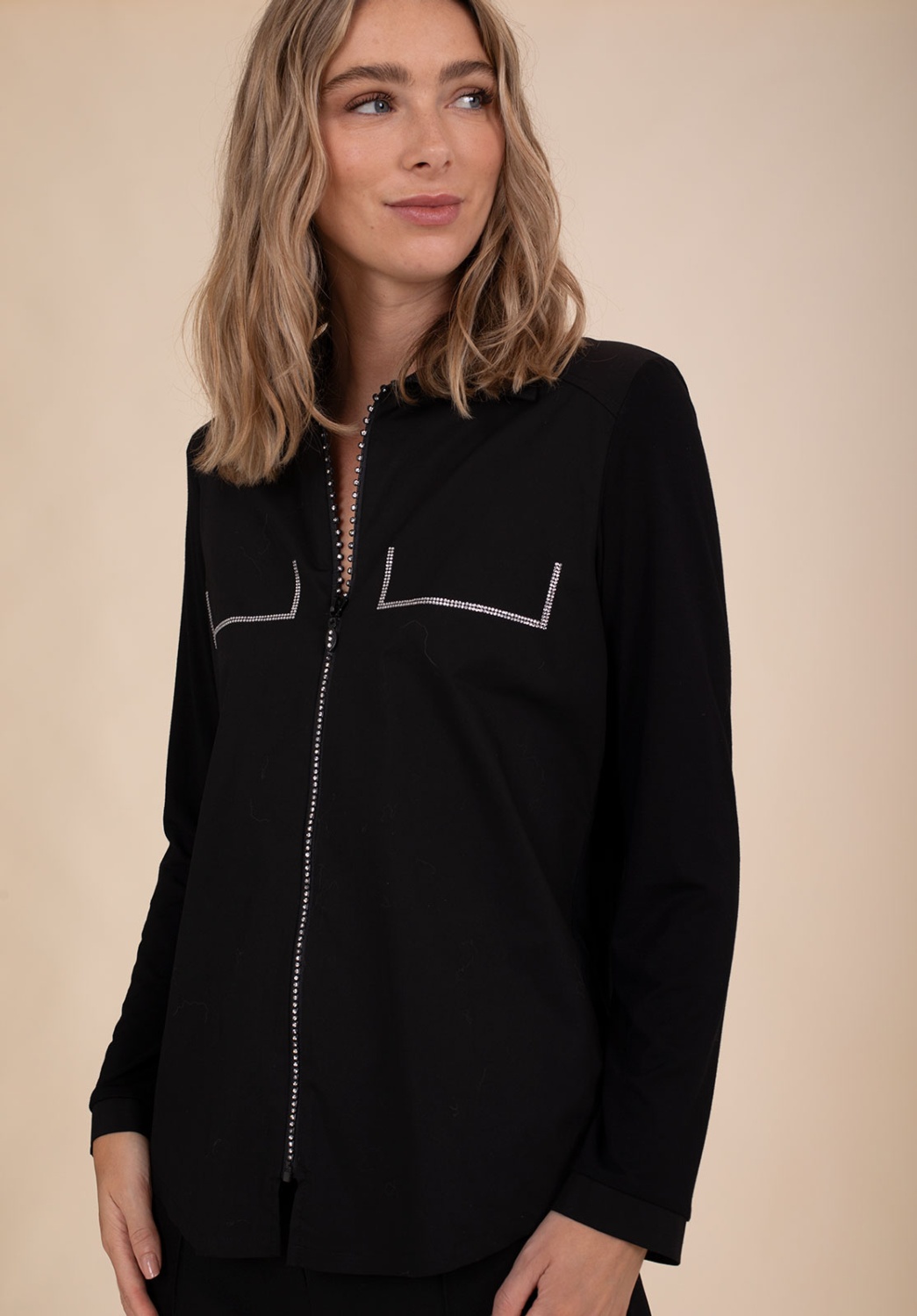Camisa Negra Brillantes 1