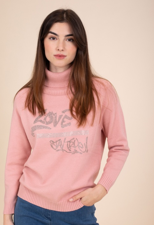 Jersey Cuello Alto Rosa