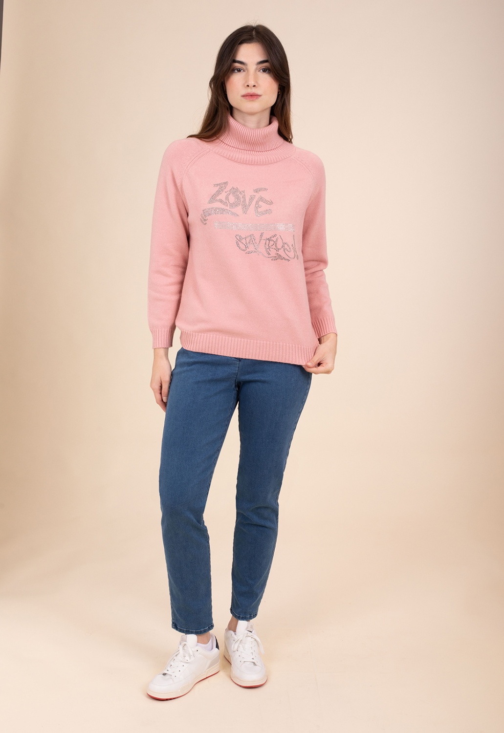 Pink Turtleneck Sweater 3