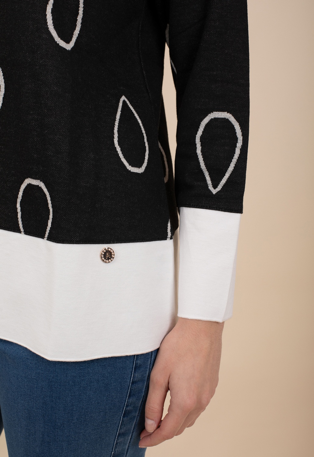 Jersey Gotas Blanco Y Negro 2