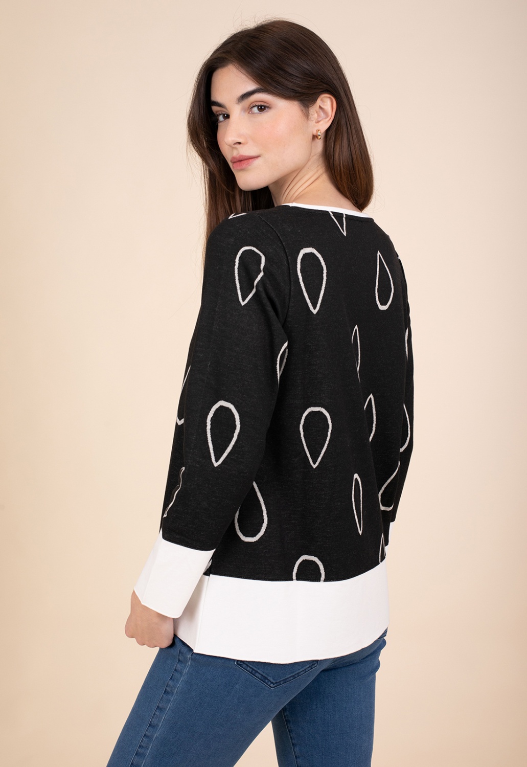 Jersey Gotas Blanco Y Negro 3