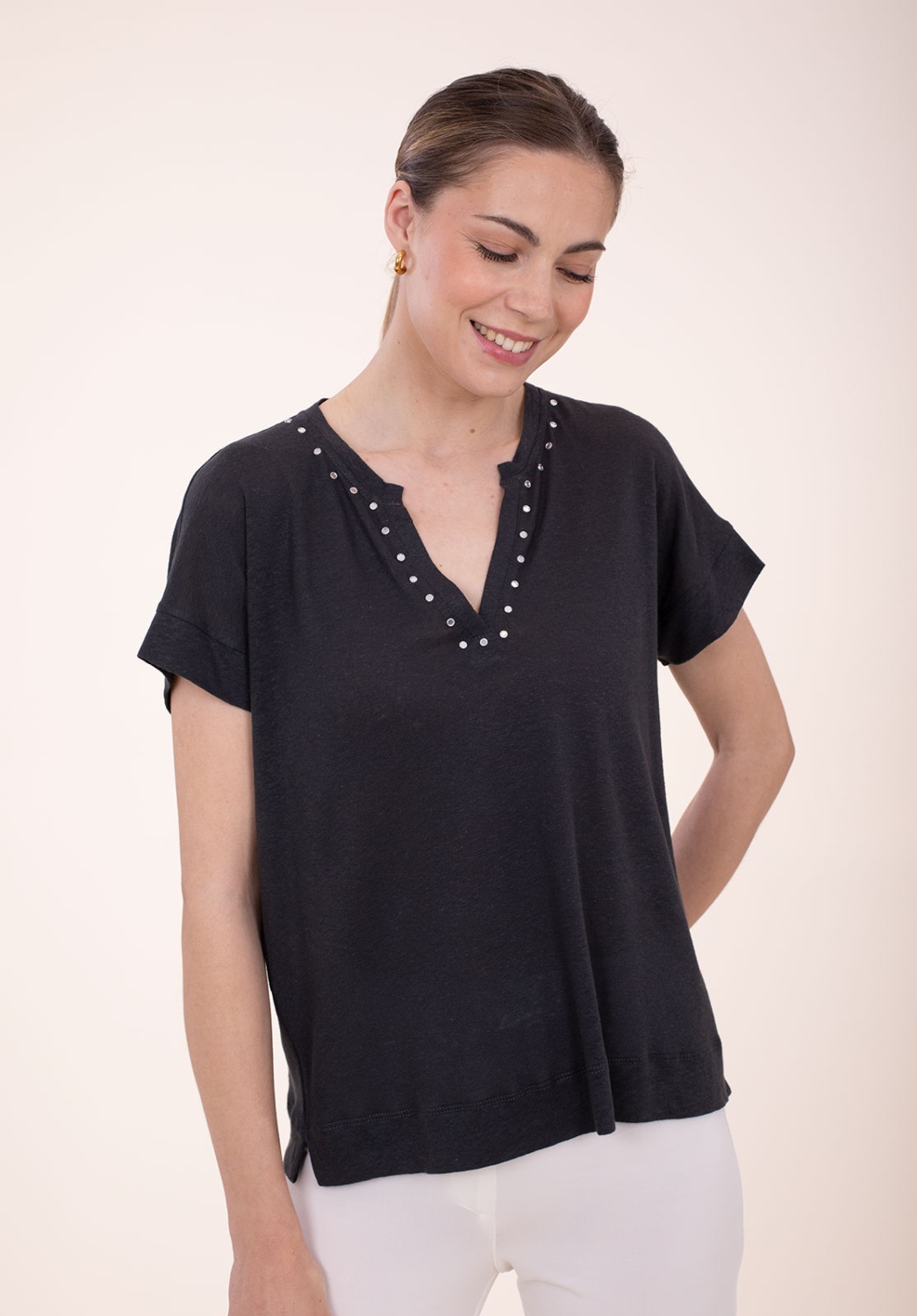 Camiseta Lino Gris 1