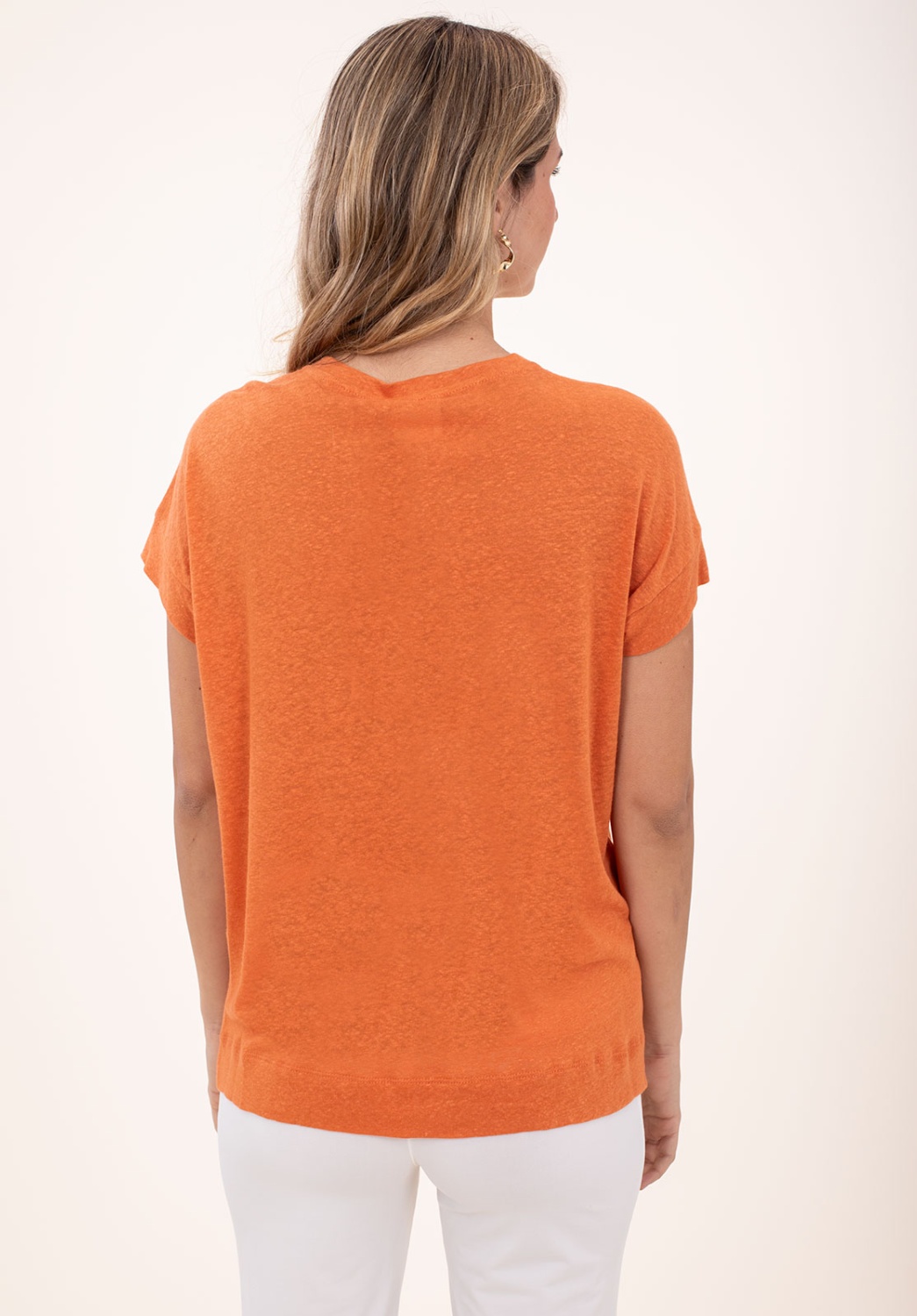 Camiseta Lino Naranja 3