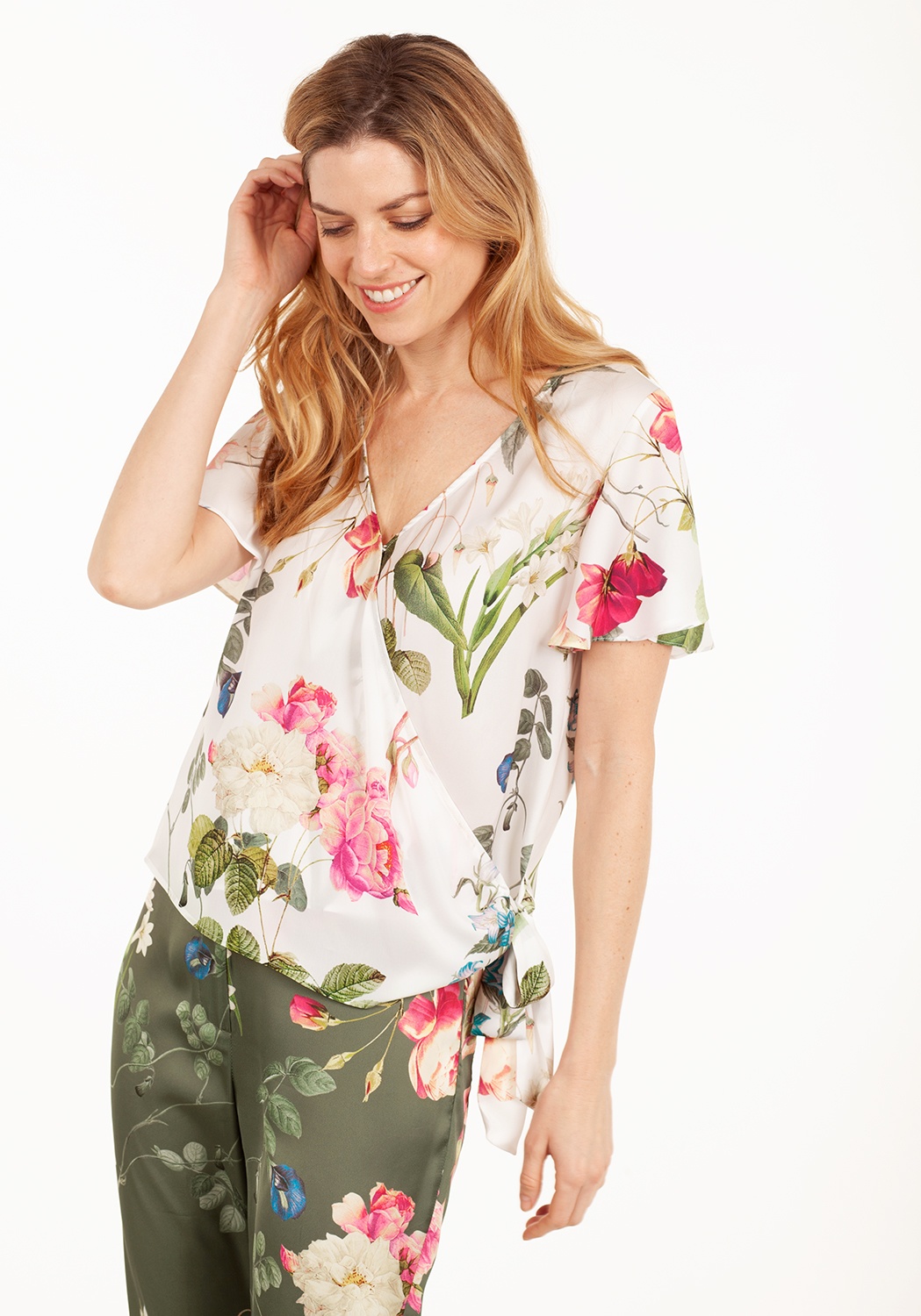 Knotted Floral Blouse