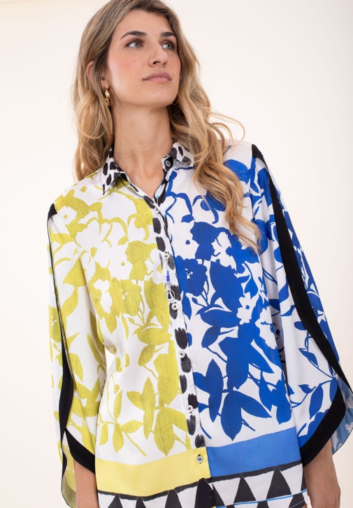 Chemise à imprimé combiné