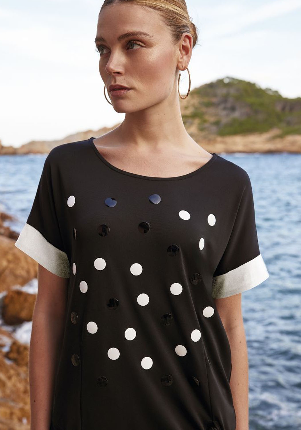 Camiseta Aplique Topos 