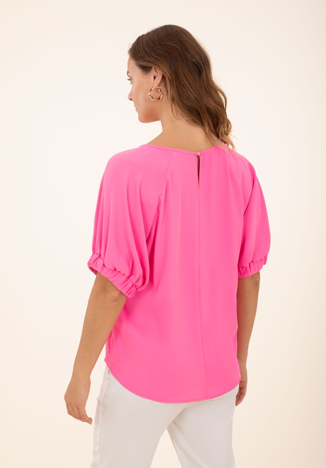 Blusa Fucsia Abullonada 5