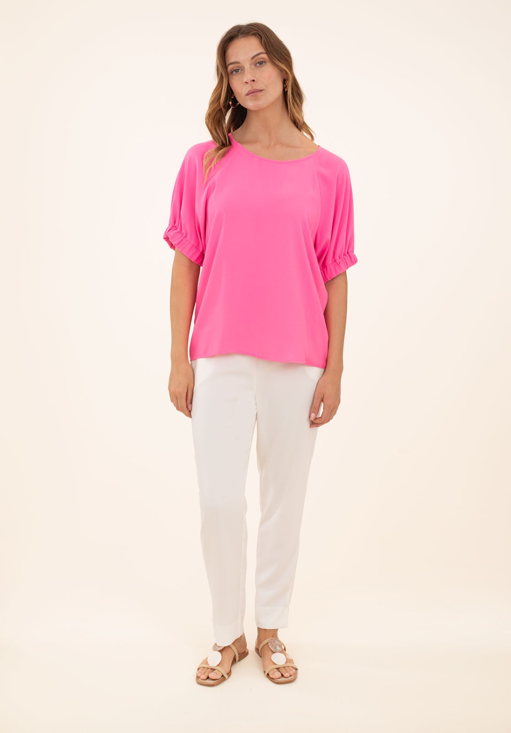 Blusa Fucsia Abullonada 6