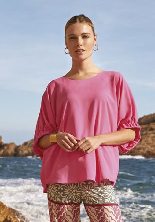 Blusa Fucsia Abullonada 