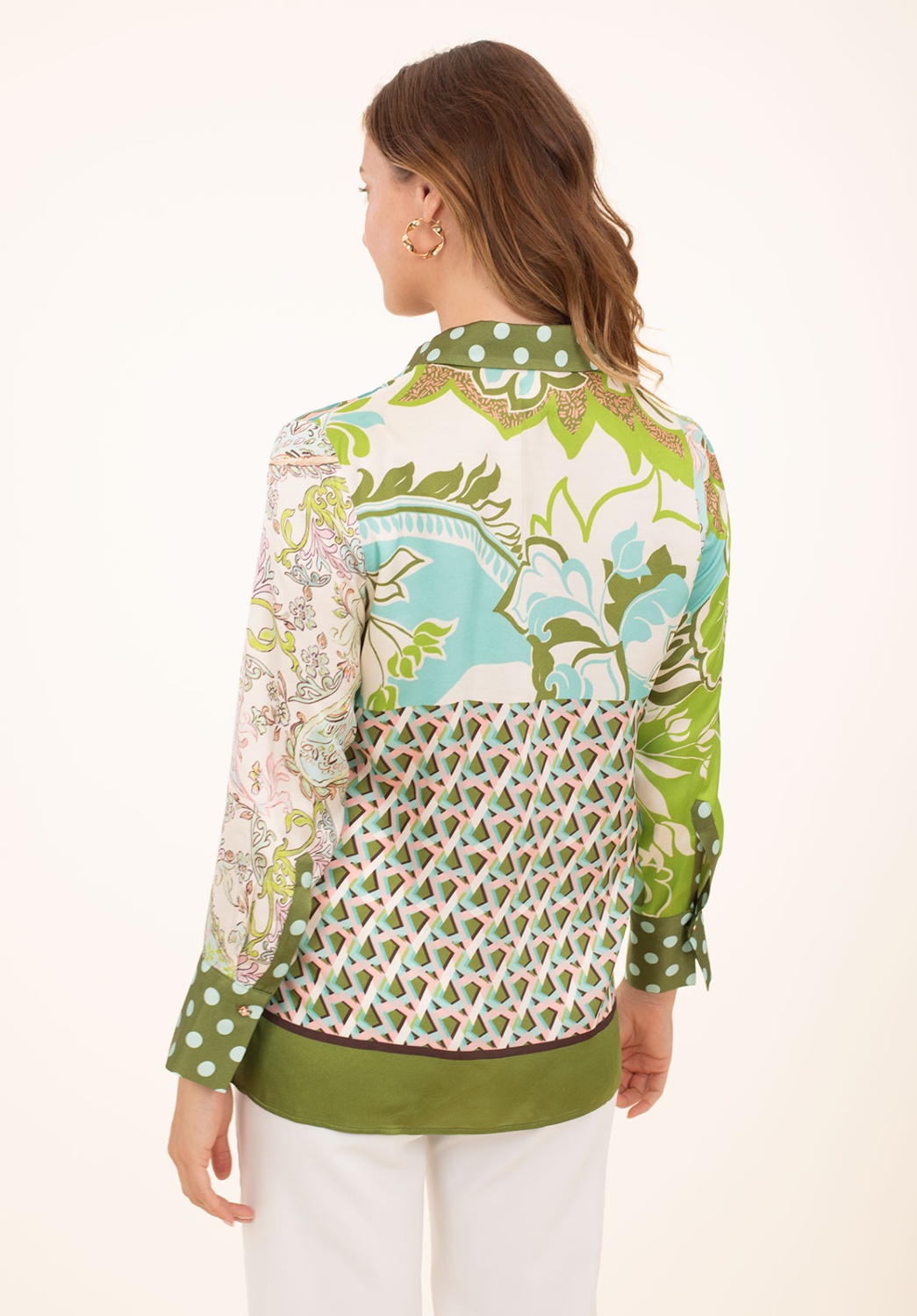 Camisa Satinada Patchwork 4