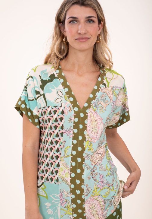 Camiseta Punto Seda Patchwork 